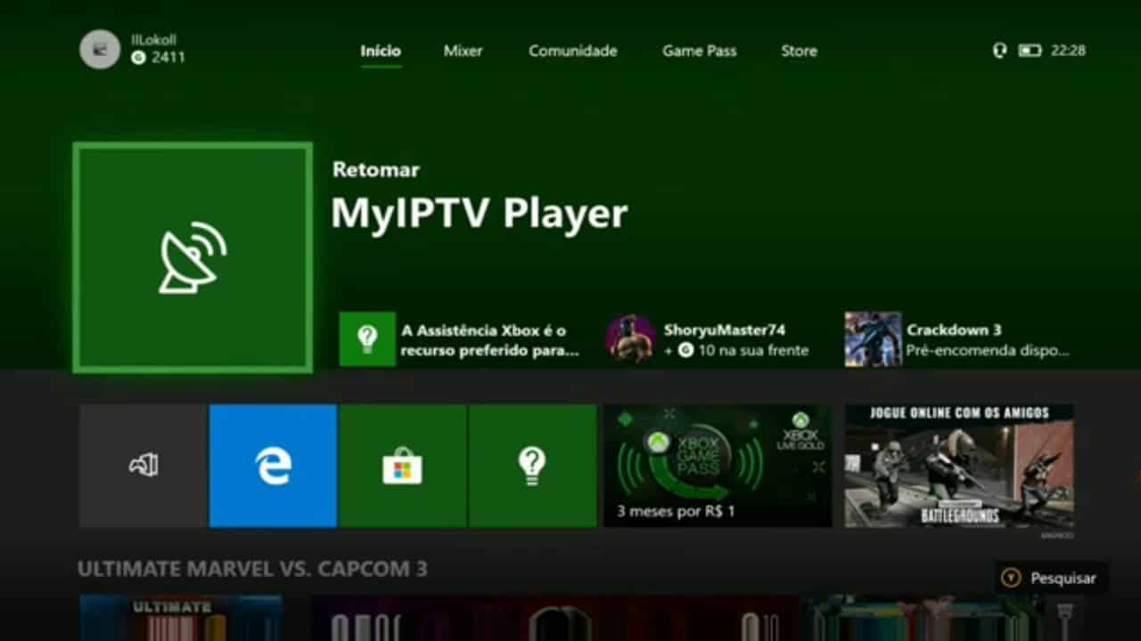 iptv sur xbox